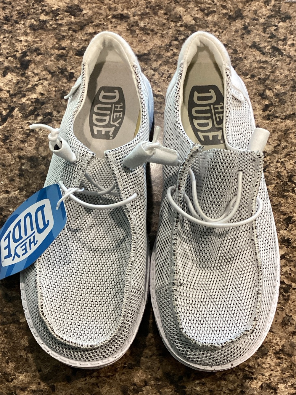 Hey Dude Knit Slip-On Sneakers in White
